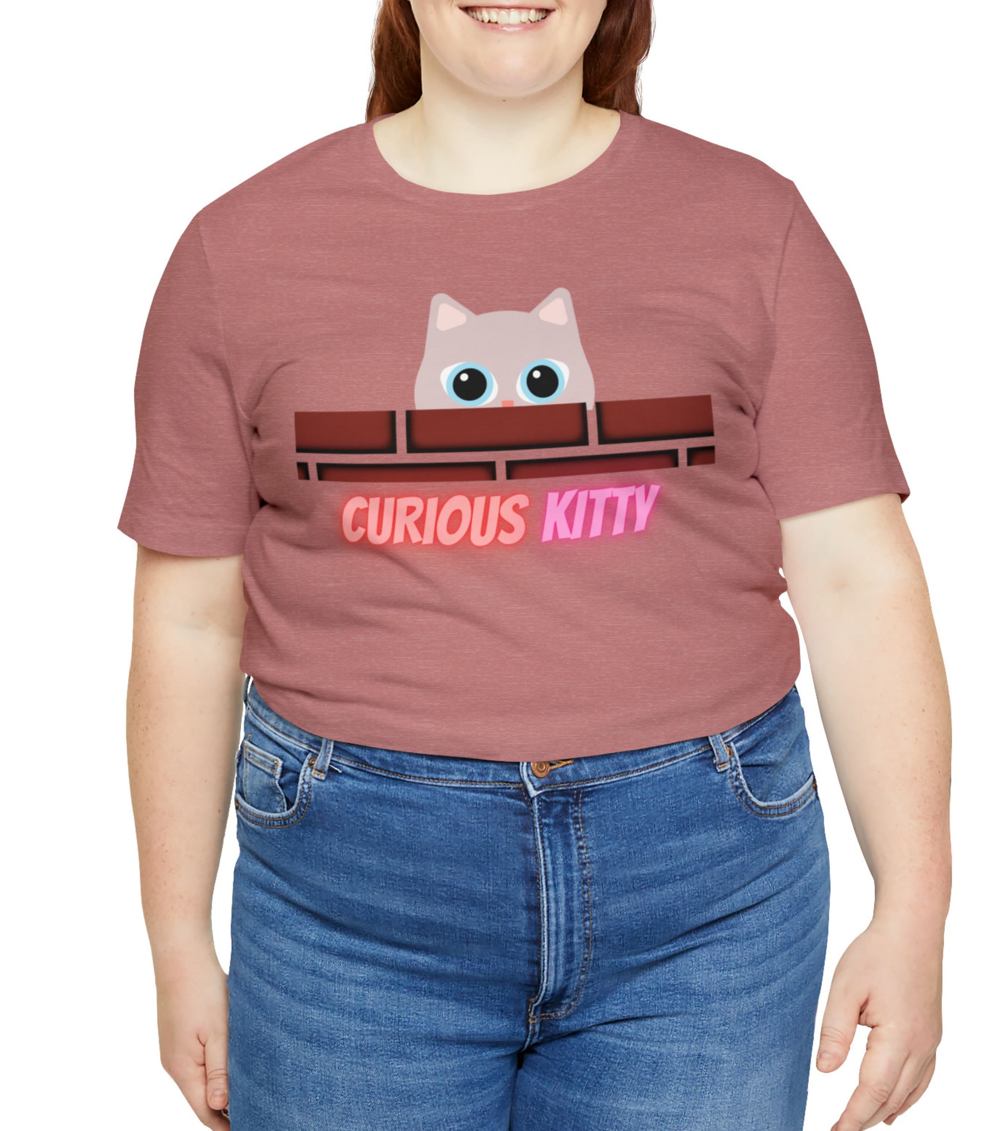 Curious Kitty in mauve on model