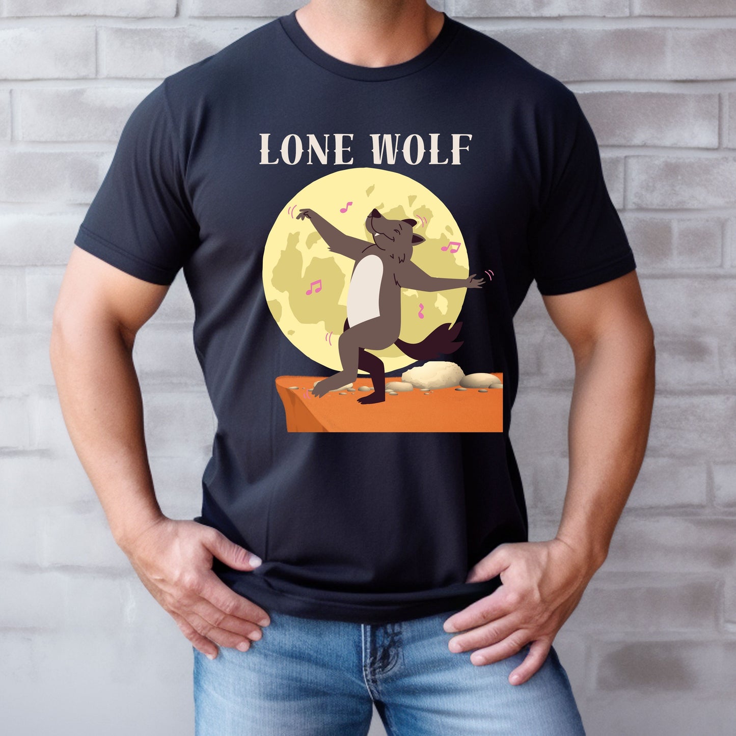 Lone Wolf tee in black