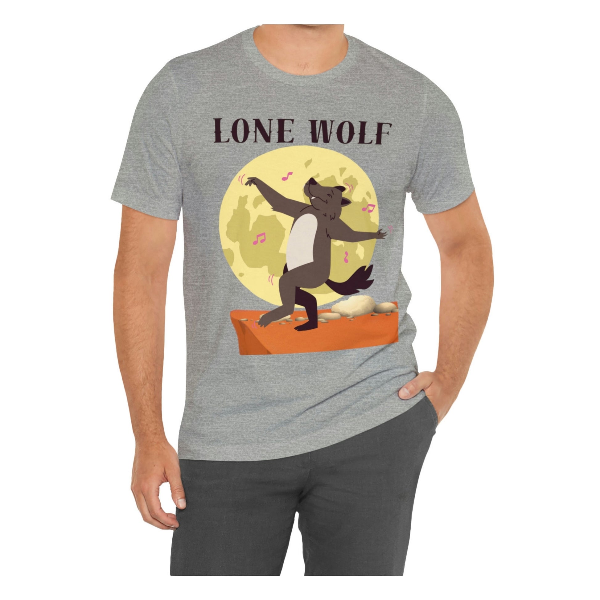 Lone Wolf tee in gray